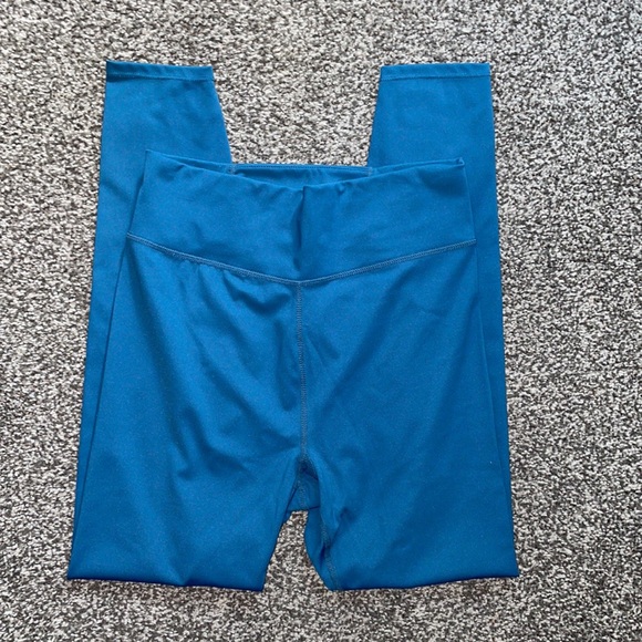 Madewell MWL High Rise Leggings Dark Teal Blue Size Medium - Picture 6 of 8